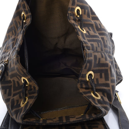Fendi Zucca Drawstring Flap Backpack Tobacco 5 of 9