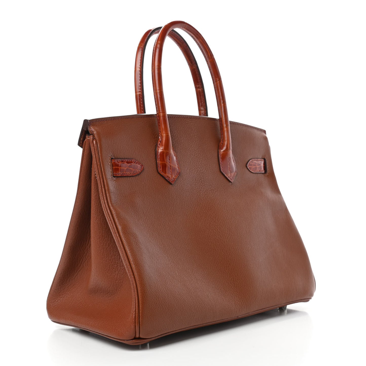 Chevre Mysore Shiny Niloticus Crocodile Birkin Touch 30 Noisette Etrusque