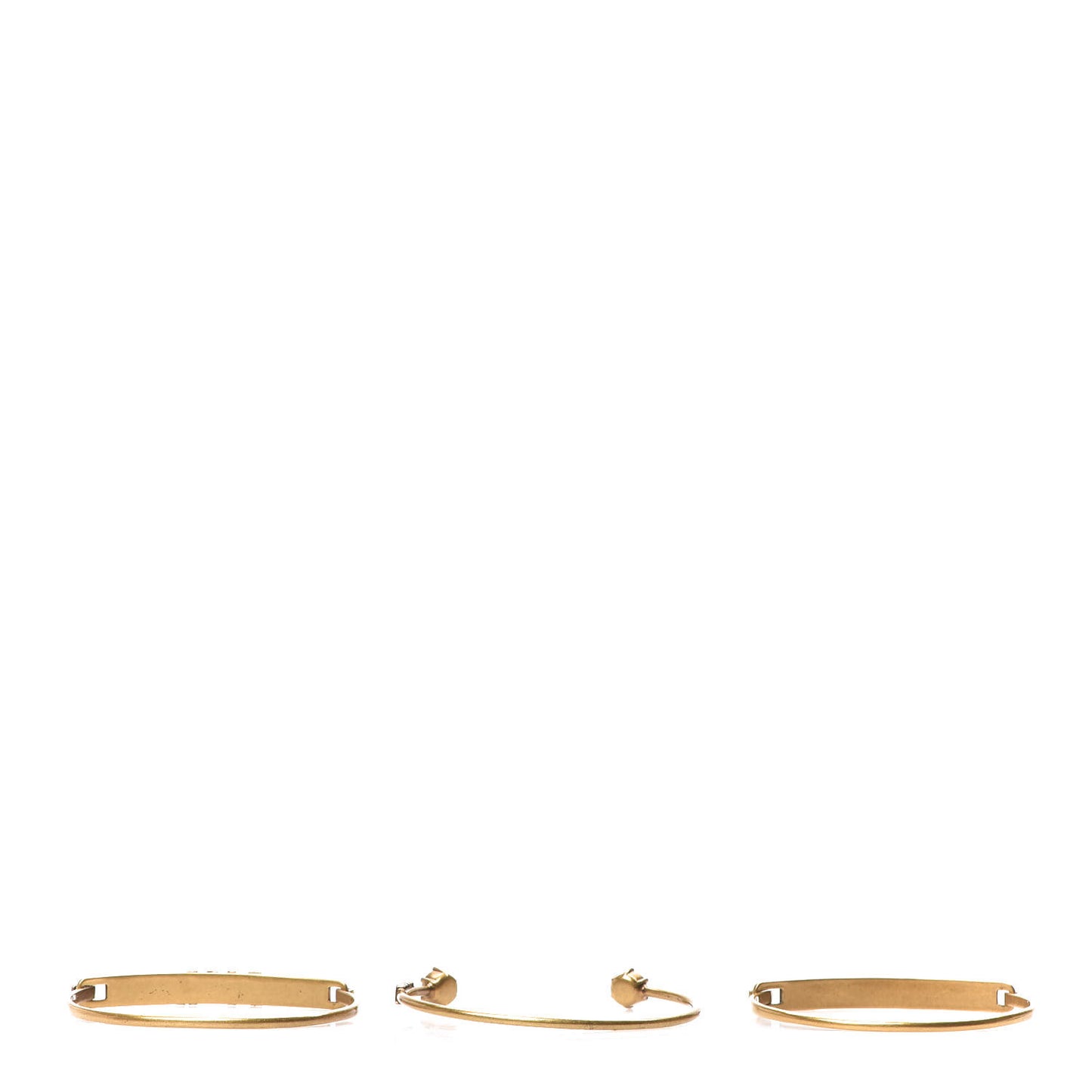 Metal Crystal Dio(r)evolution Bracelet Set Gold