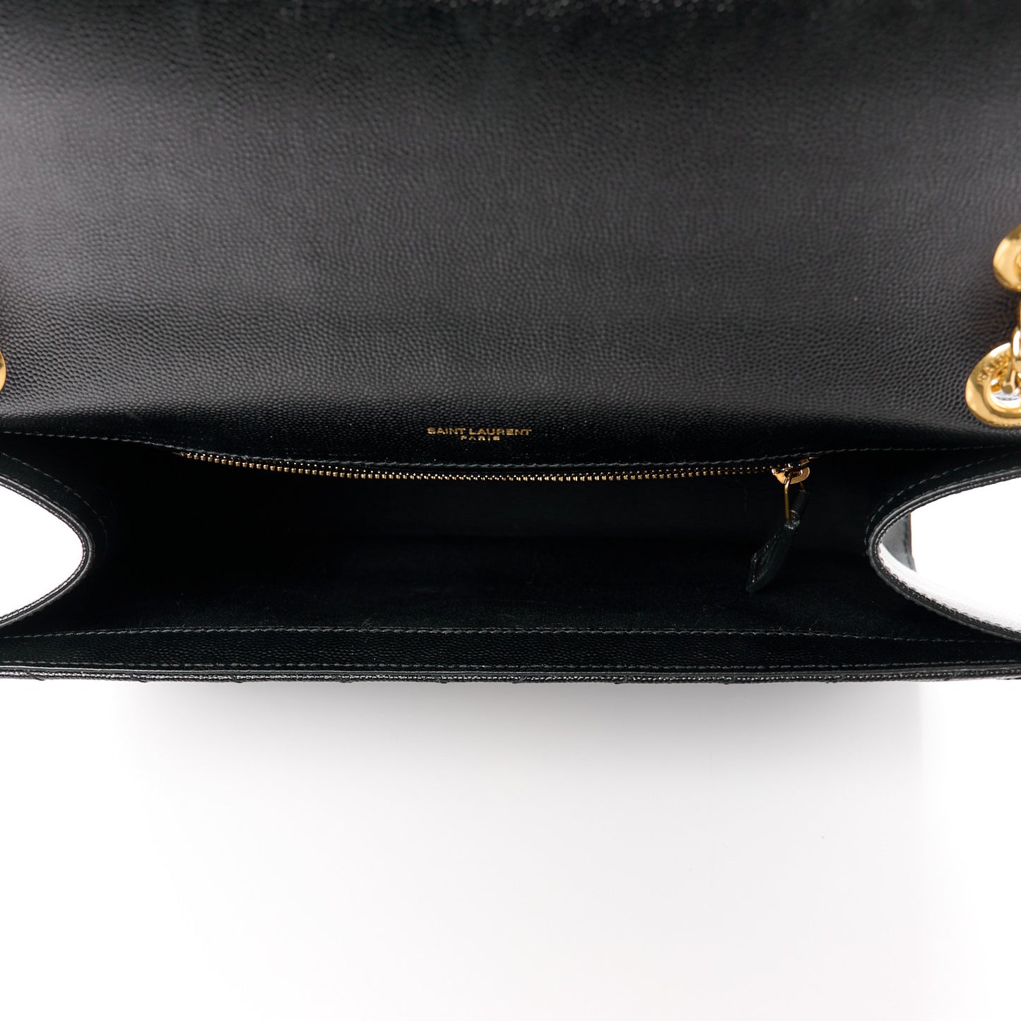 Grain De Poudre Matelasse Chevron Large Monogram Satchel Black