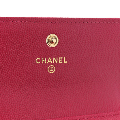 Chanel Caviar Quilted Compact Boy Wallet Pink 7 of 10