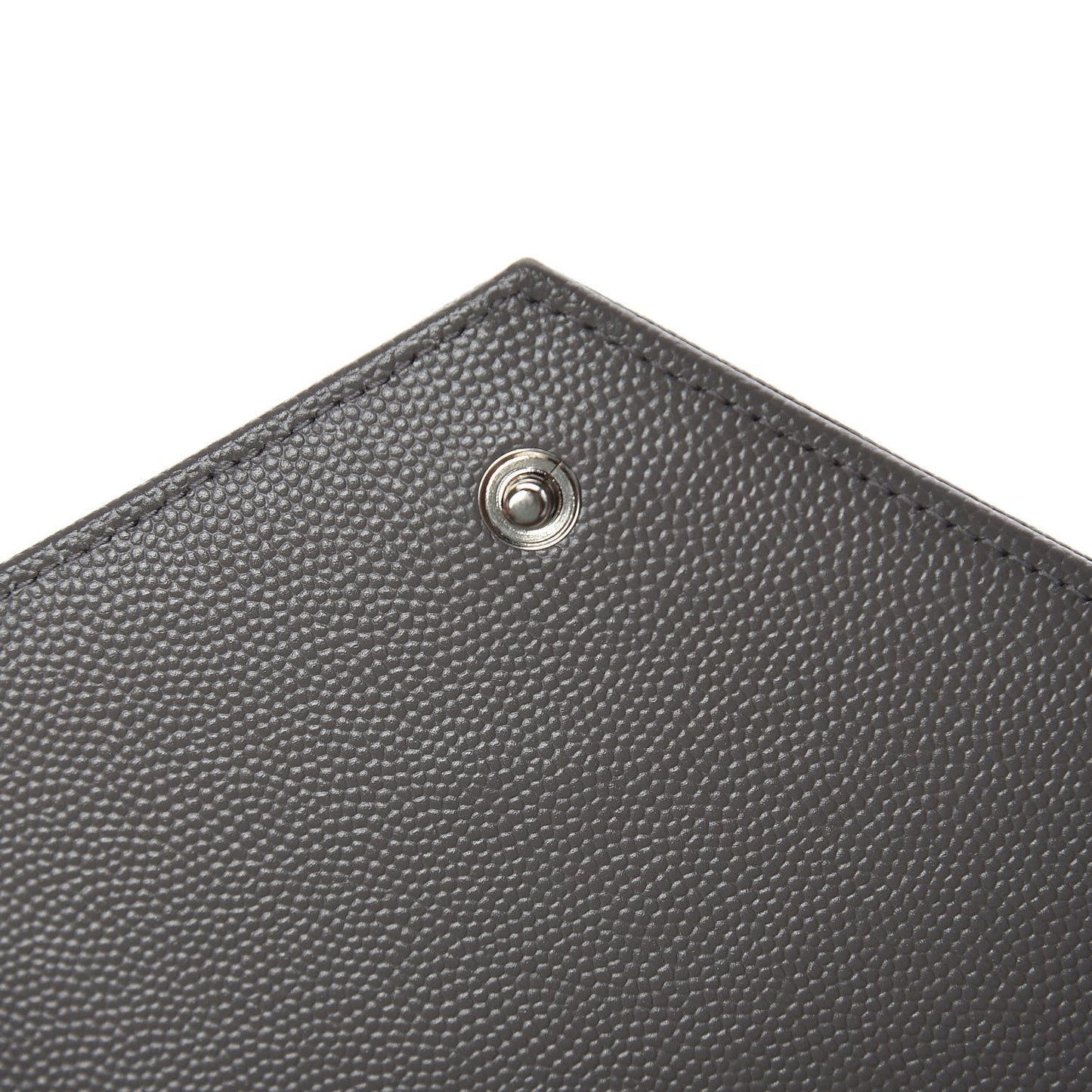 Grain De Poudre Matelasse Chevron Monogram Chain Wallet Fog