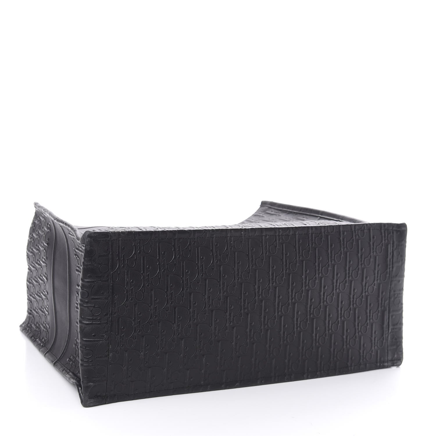 Christian Dior Oblique Calfskin Embossed Book Tote Black 4 of 10