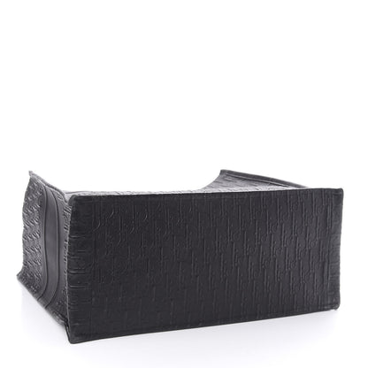 Christian Dior Oblique Calfskin Embossed Book Tote Black 4 of 10