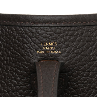 Hermes Taurillon Clemence Evelyne TPM Chocolate 10 of 21