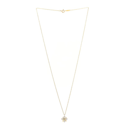 Tiffany Platinum 18K Yellow Gold Diamond Schlumberger Lynn Pendant Necklace 3 of 7