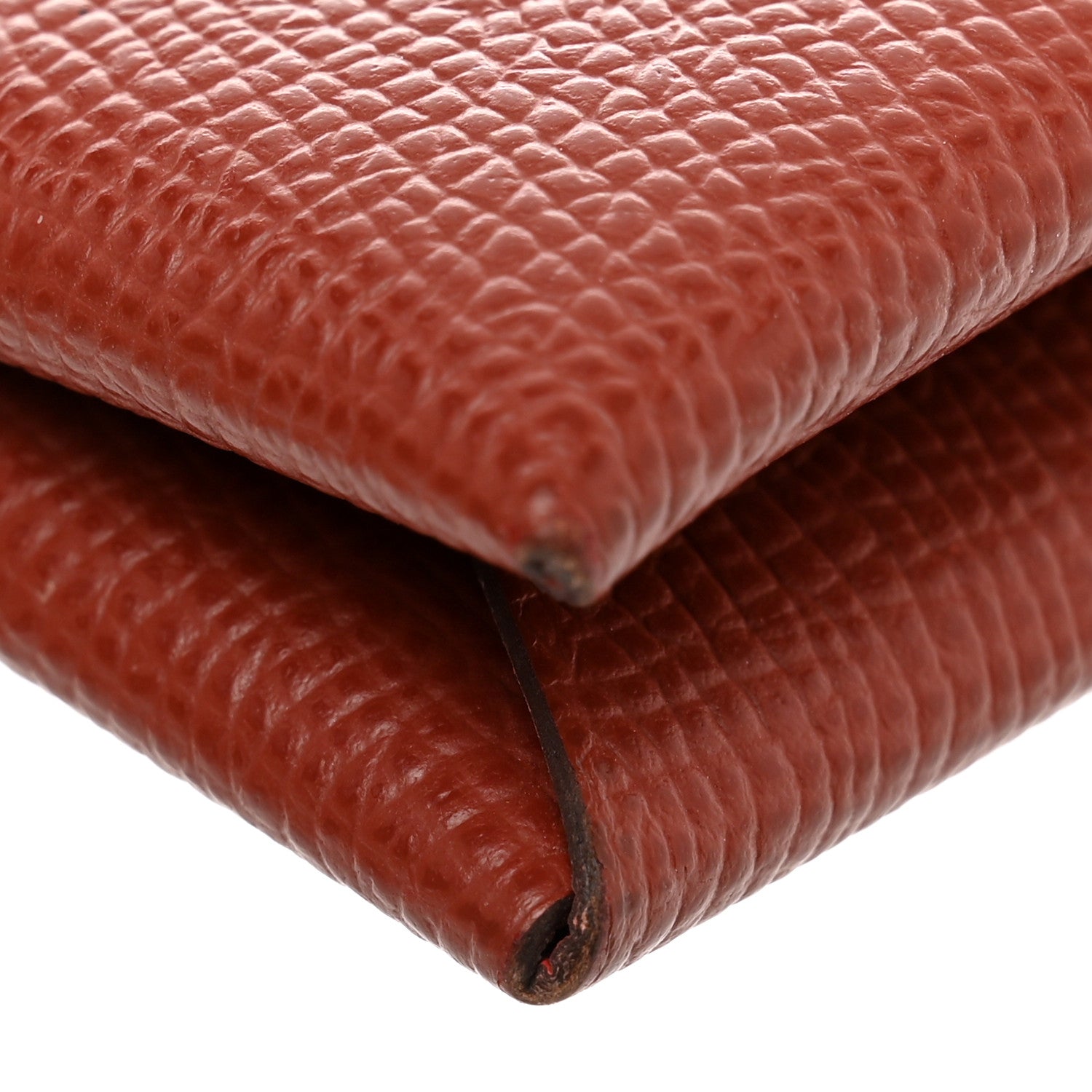 Hermes Epsom Verso Calvi Card Case Rouge Venetian Rose Texas 8 of 10