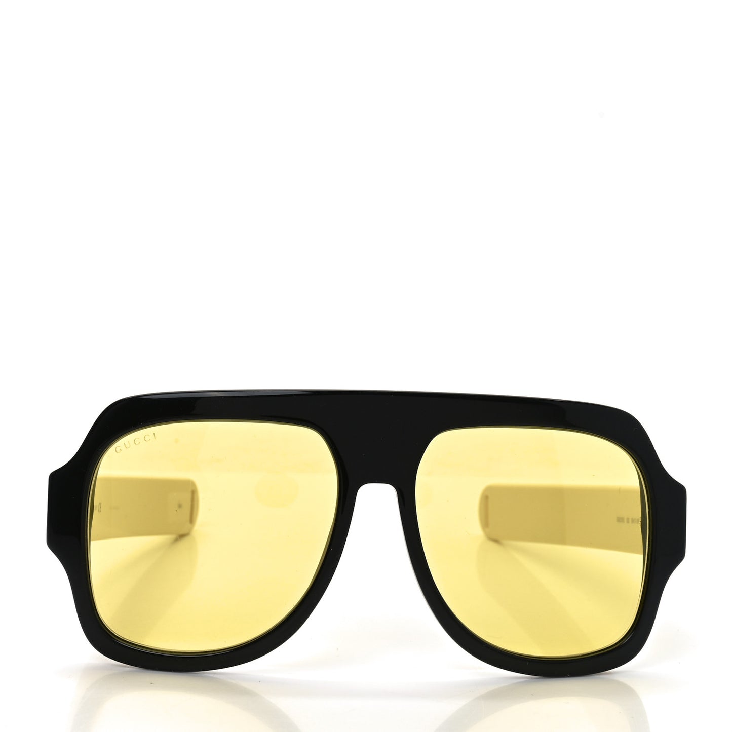Acetate Sunglasses GG0255S Black Yellow