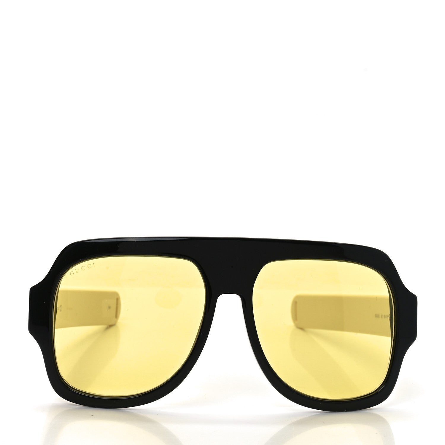 Gucci Acetate Sunglasses GG0255S Black Yellow 2 of 7