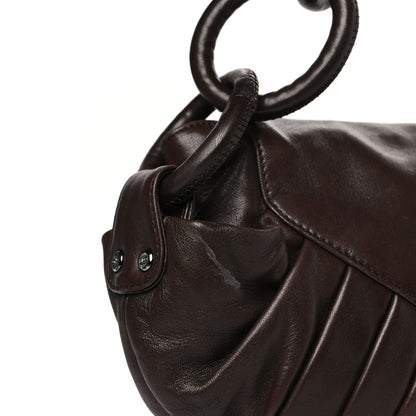 Chanel Lambskin Pleated CC Shoulder Bag Marron Fonce 10 of 10