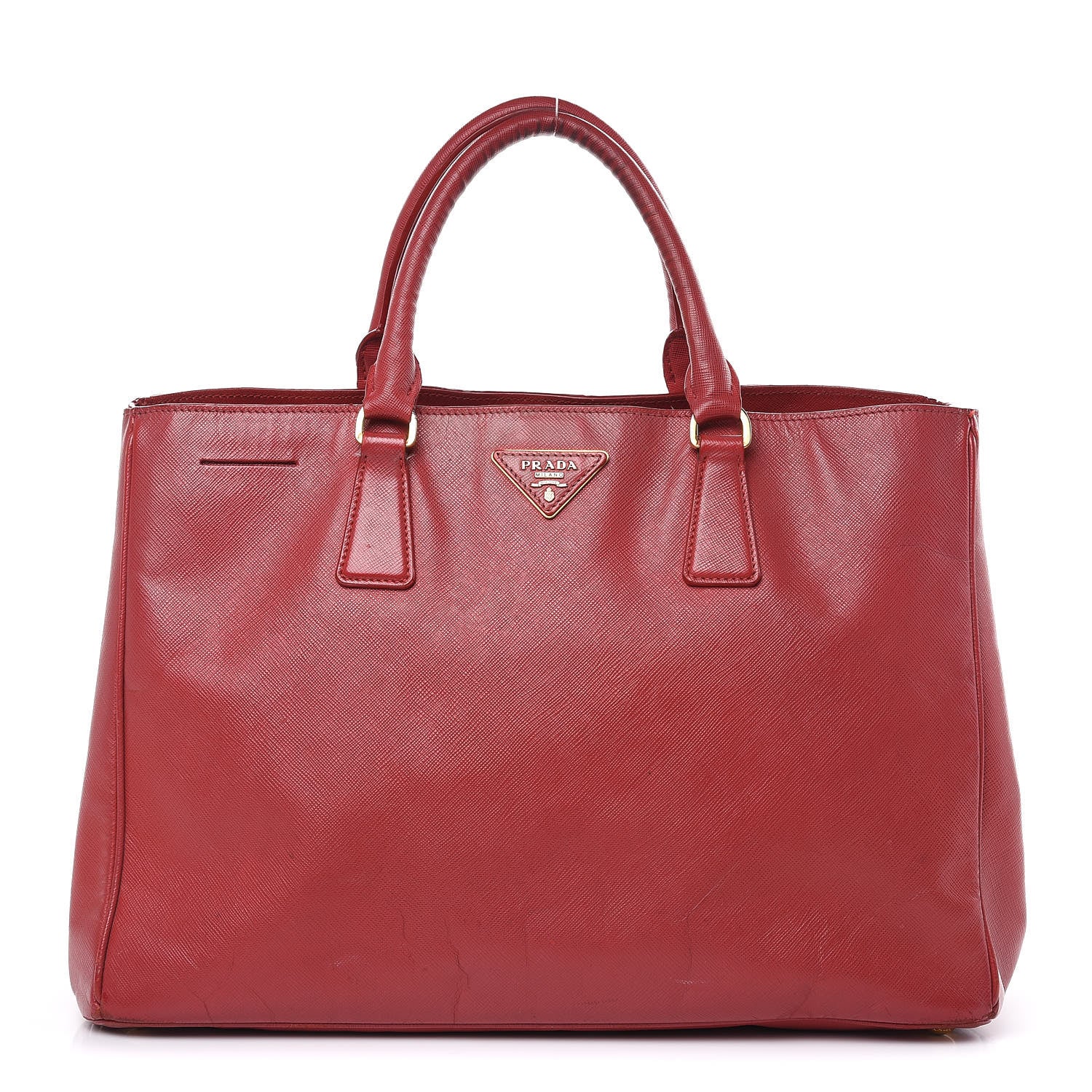 Prada Saffiano Lux Large Tote Fuoco 1 of 24