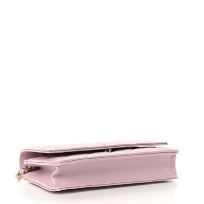 Chanel Caviar Quilted Wallet On Chain WOC Light Pink 4 of 12