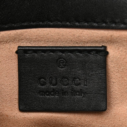 Gucci Calfskin Matelasse Super Mini GG Marmont Shoulder Bag Black 6 of 11