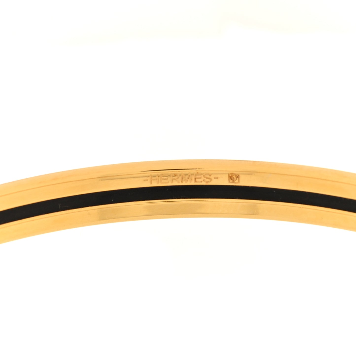Enamel Printed Fantaisie d'Etriers Extra Narrow Bracelet White