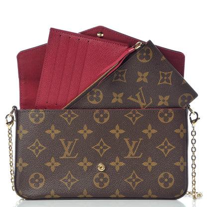 Louis Vuitton Monogram Pochette Felicie Chain Wallet Fuchsia 8 of 8