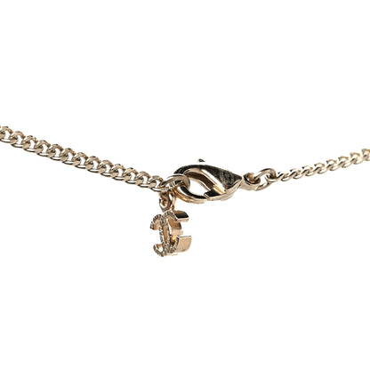 Chanel Enamel Twisted CC Pendant Necklace Gold Red 4 of 5