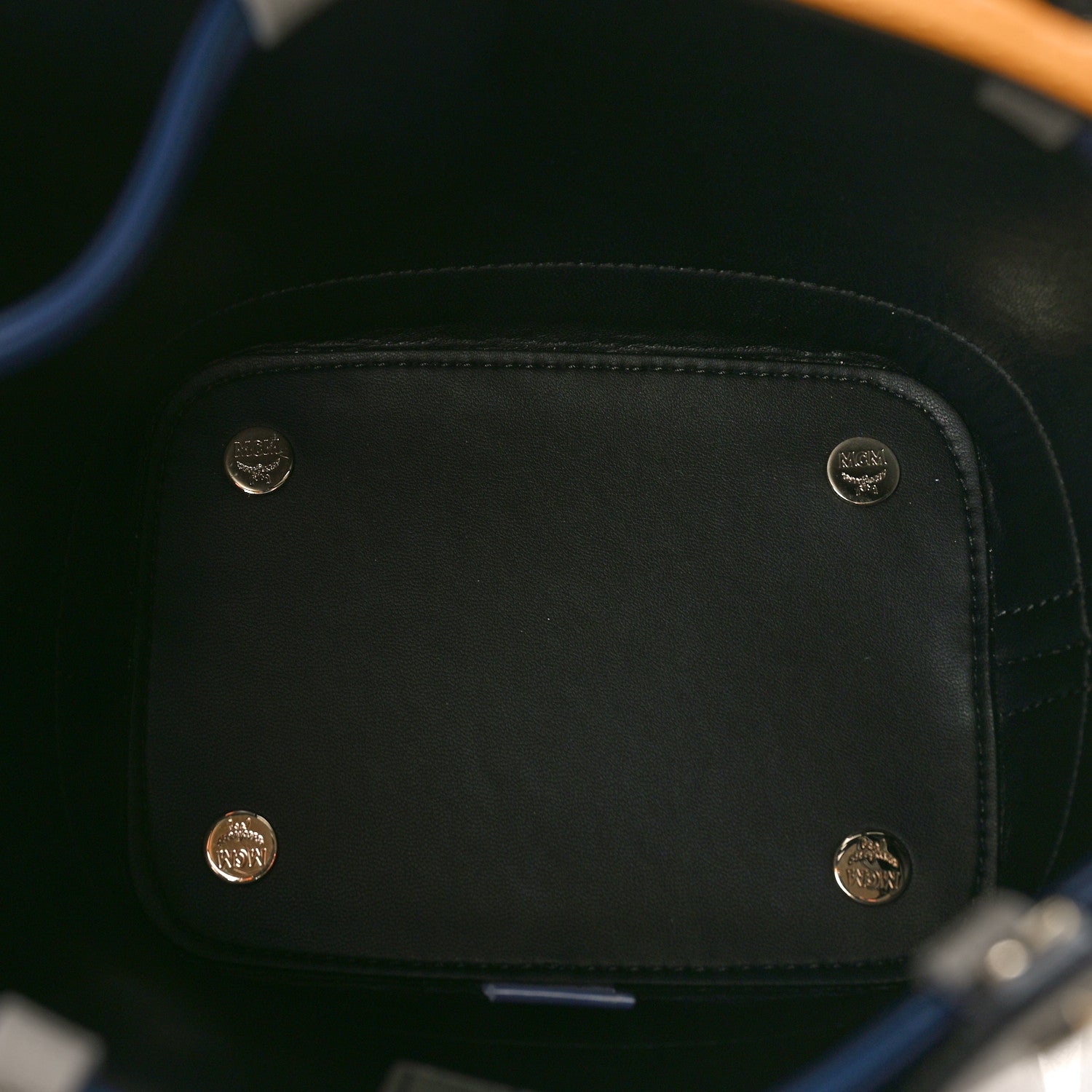 MCM Calfskin Color Block Drawstring Milano Mini Bag Grey Multicolor 5 of 8