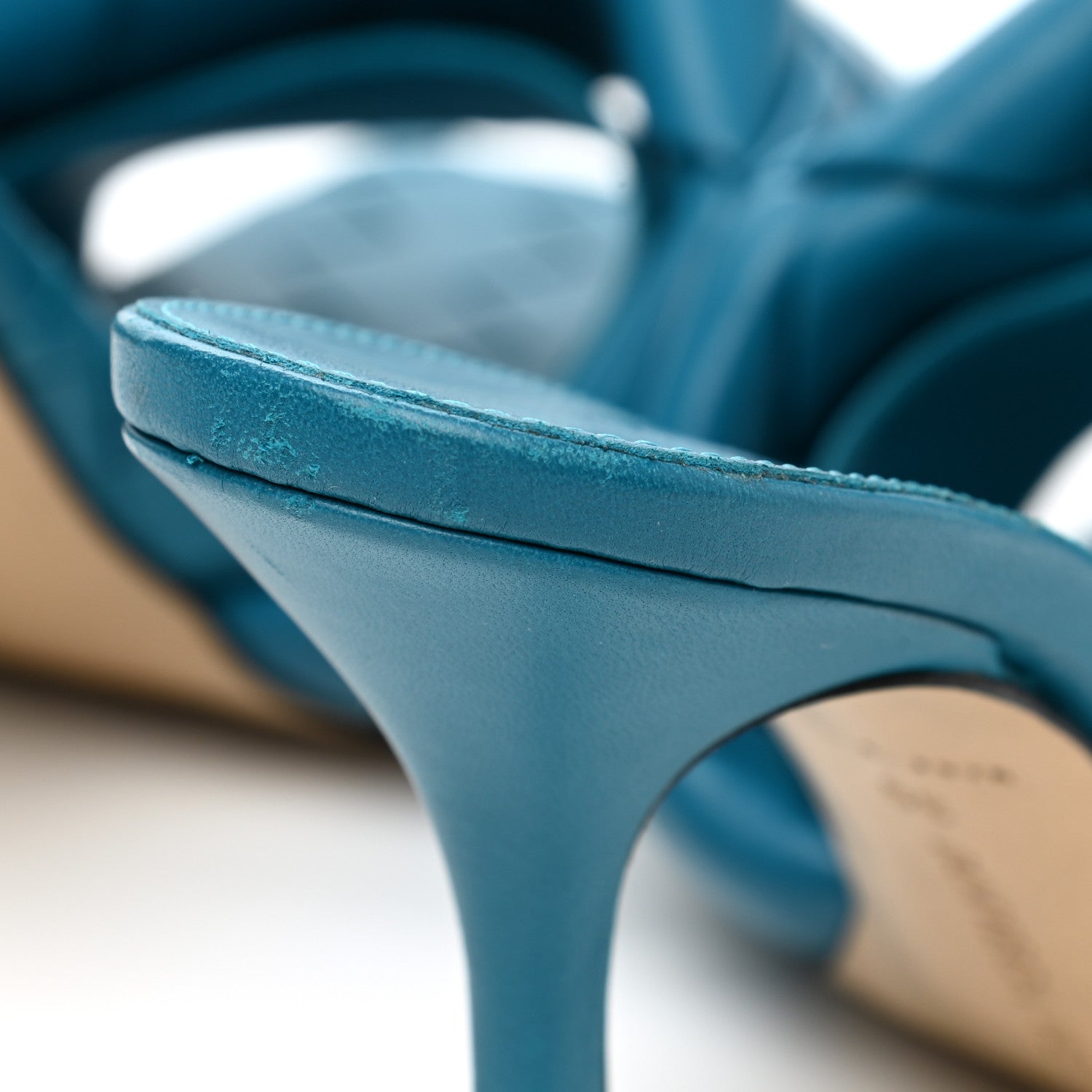 Bottega Veneta Nappa Maxi Intrecciato Lido 90mm Mule Sandals 39 Vintage Blue 8 of 8