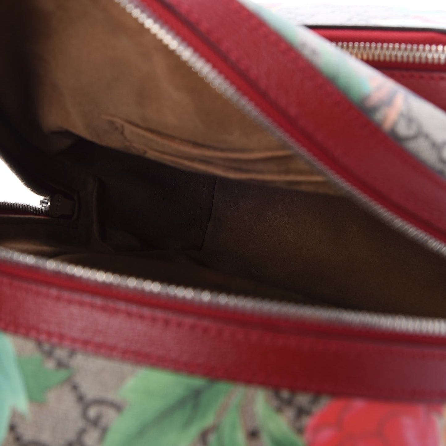 GG Supreme Monogram Tian Web Small Day Backpack Beige Multicolor Red