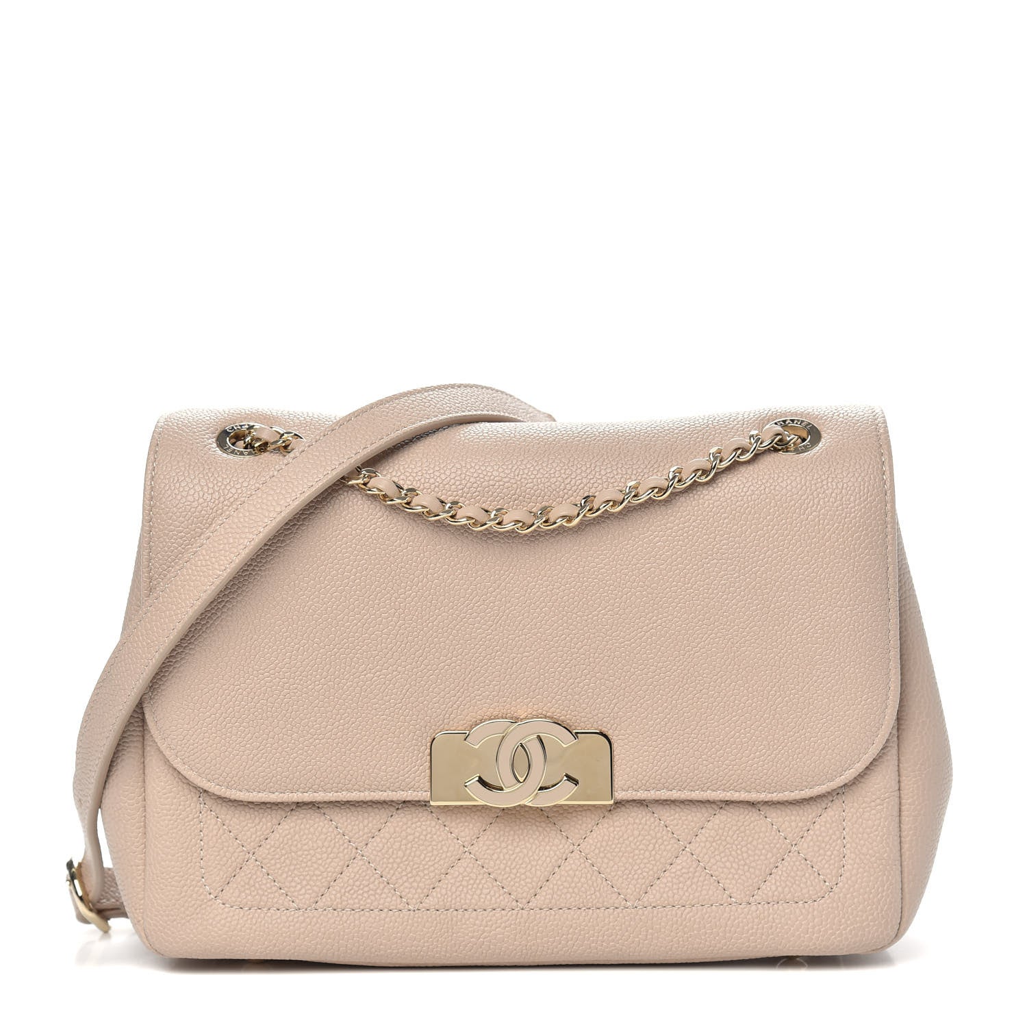 Chanel Caviar Small Flap Light Beige 1 of 10