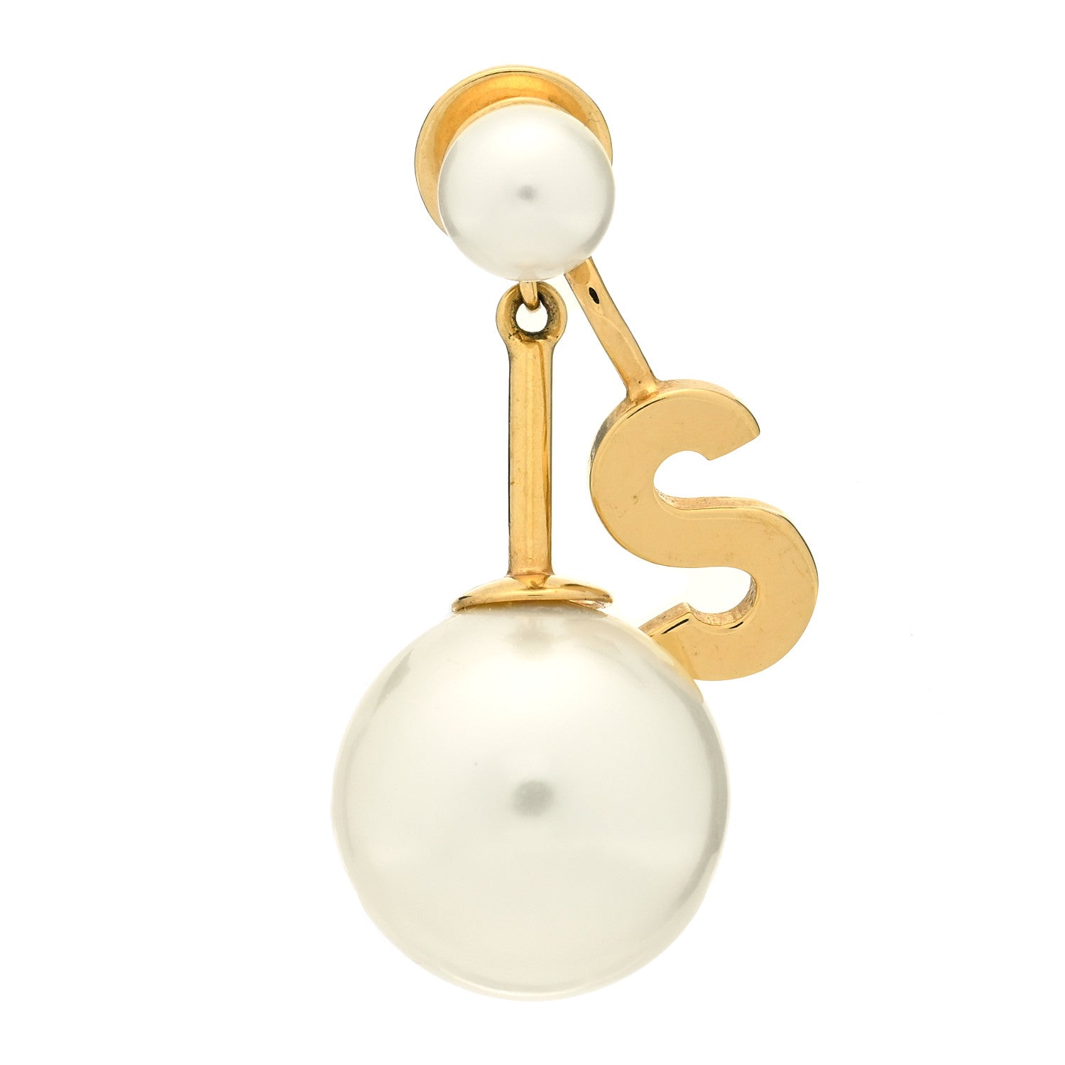 Christian Dior Pearl My ABCDior S Tribale Earring Gold 1 of 4