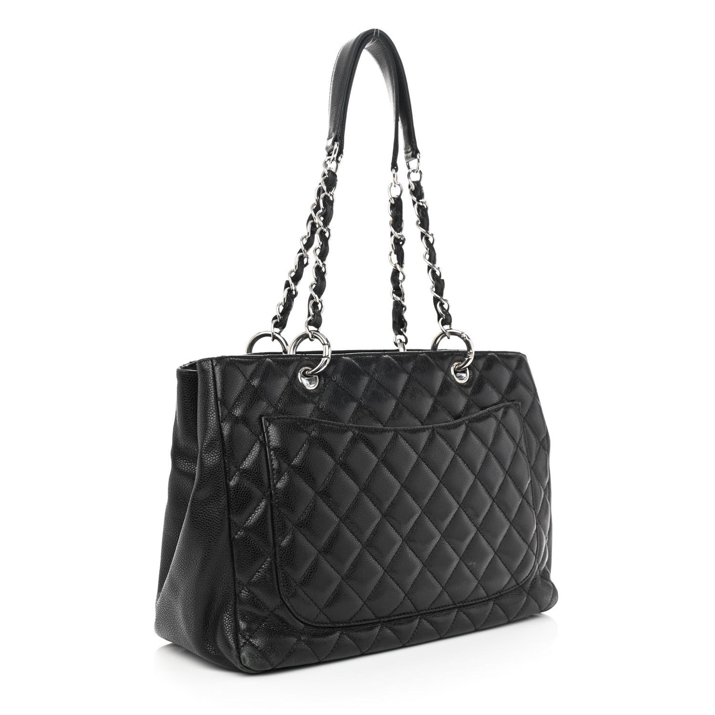 Caviar Quilted Grand Shopping Tote GST Black