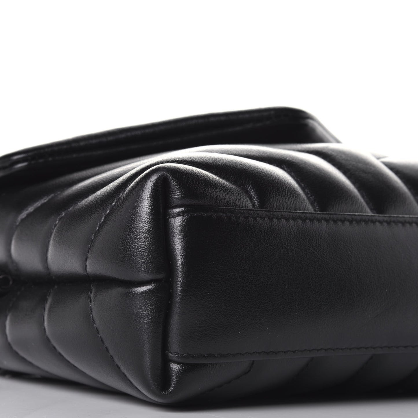 Calfskin Y Quilted Monogram Toy Loulou Crossbody Bag Black