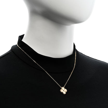 Van Cleef & Arpels 18K Yellow Gold Guilloche Vintage Alhambra Pendant Necklace 2 of 6