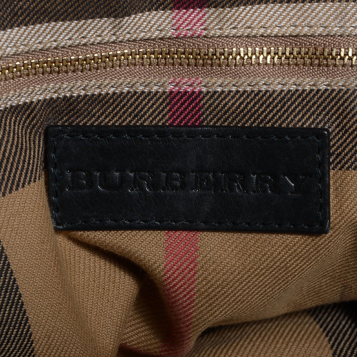 Burberry Vintage Washed Sheepskin Medium Bonington Tote Black 6 of 11