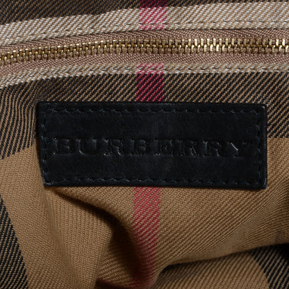 Burberry Vintage Washed Sheepskin Medium Bonington Tote Black 6 of 11