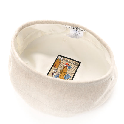 Hermes Cashmere Beret 57 Biege 6 of 6