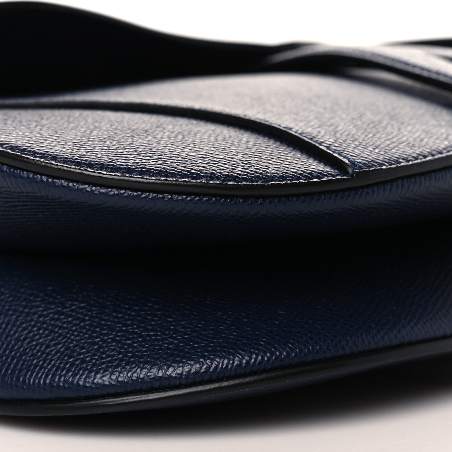 Christian Dior Grained Calfskin Saddle Bag Indigo 8 of 9
