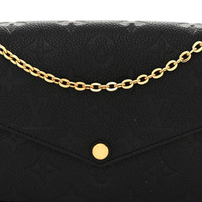 Louis Vuitton Empreinte Pochette Felicie Chain Wallet Black 8 of 10