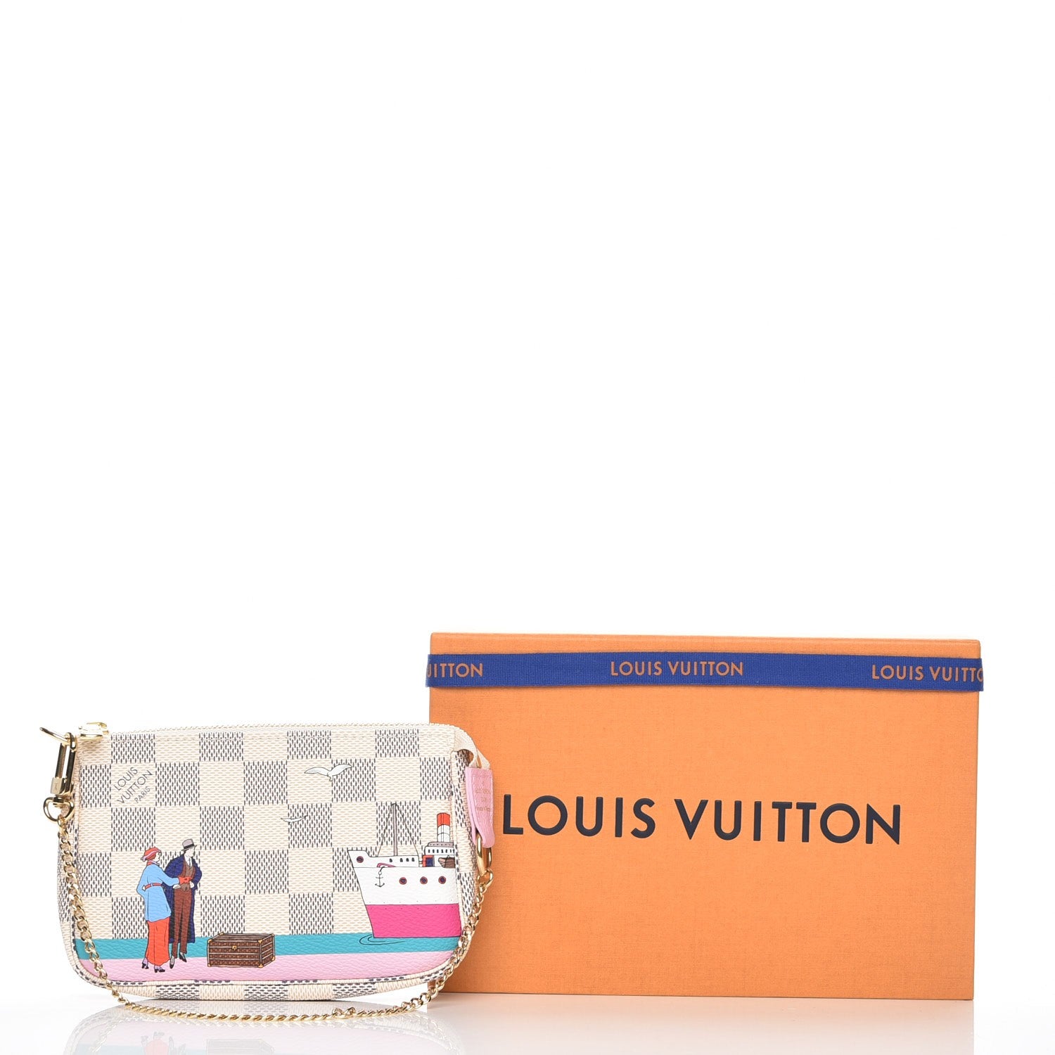 Louis Vuitton Damier Azur 2016 Christmas Animation Mini Pochette Accessories 8 of 8