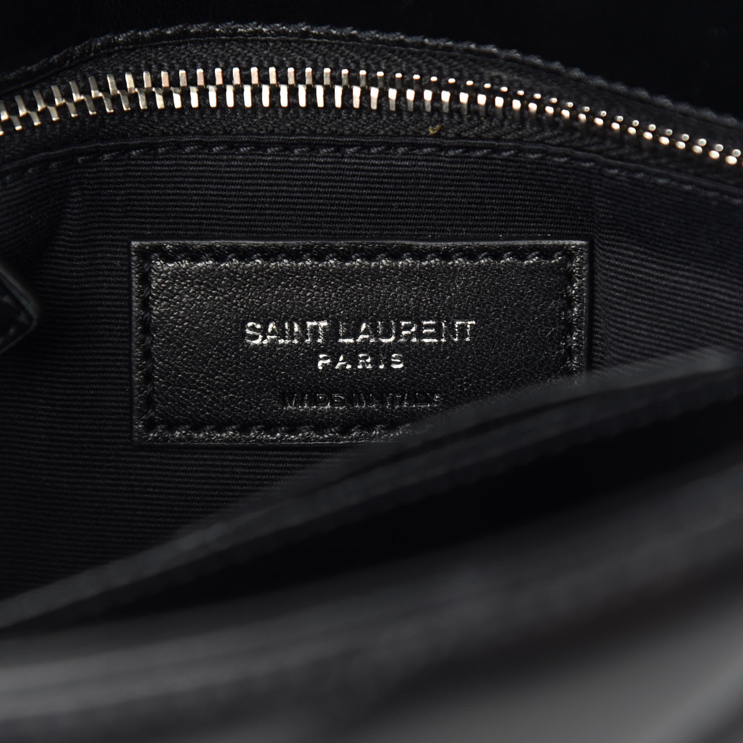 Saint Laurent Calfskin Y Quilted Monogram Toy Loulou Crossbody Bag Black 6 of 14