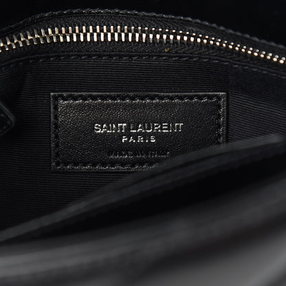 Saint Laurent Calfskin Y Quilted Monogram Toy Loulou Crossbody Bag Black 6 of 14