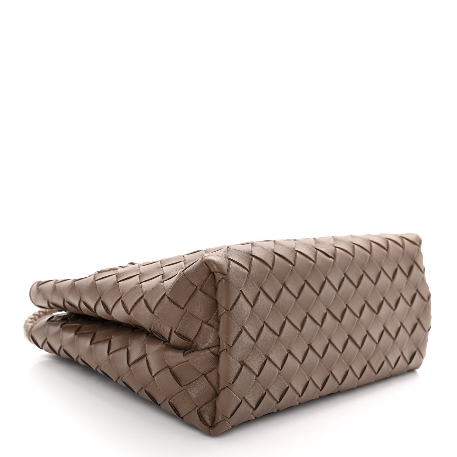 Bottega Veneta Nappa Intrecciato Small Andiamo Shoulder Bag Taupe Grey 4 of 10