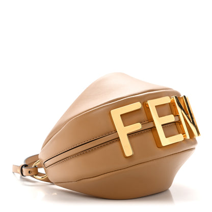 Fendi Vitello Grace Matte Mini Fendigraphy Hobo Bag Miele Scuro 9 of 11