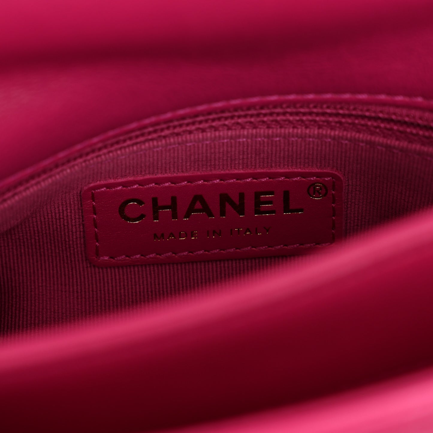 Lambskin Quilted Small Chain Top Handle Flap Fuchsia