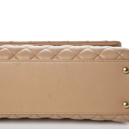 Chanel Caviar Lizard Embossed Quilted Small Coco Handle Flap Beige 10 of 12