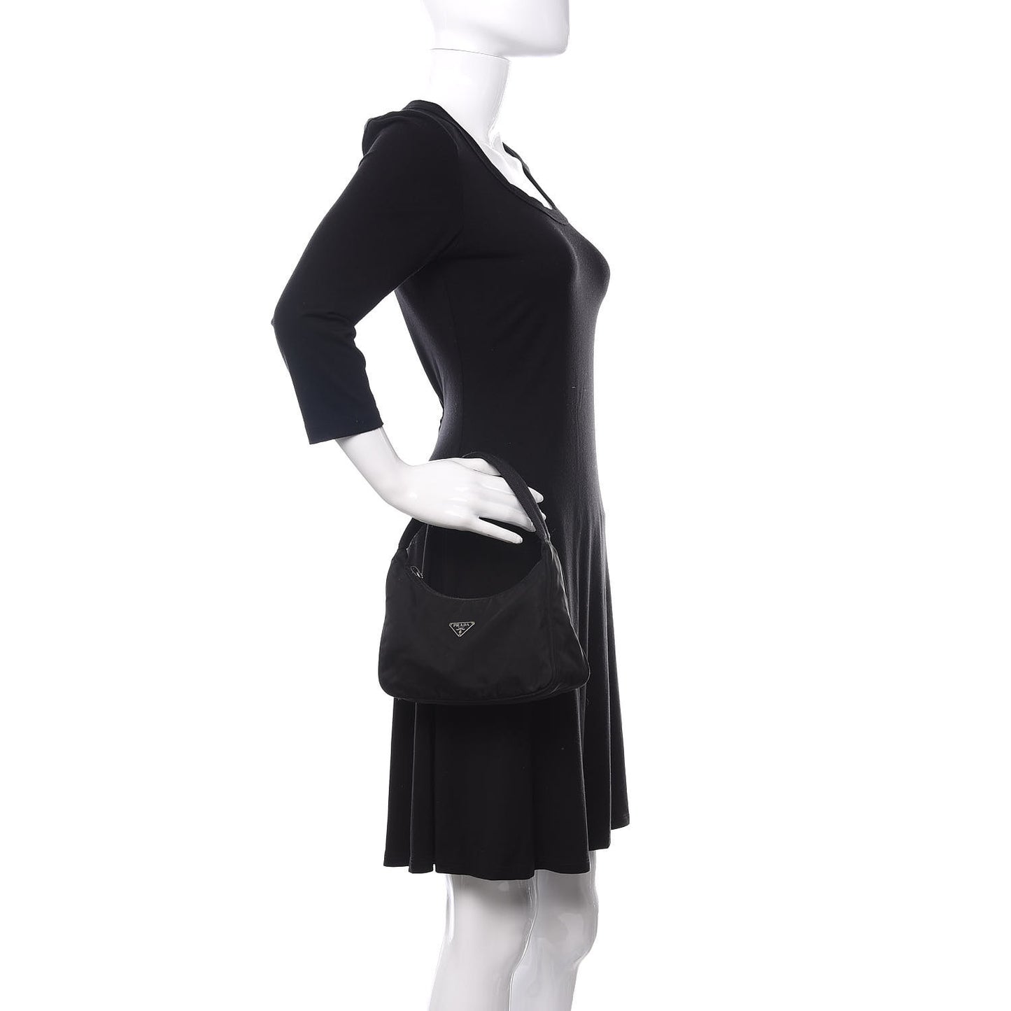Tessuto Nylon Sport Shoulder Bag Black