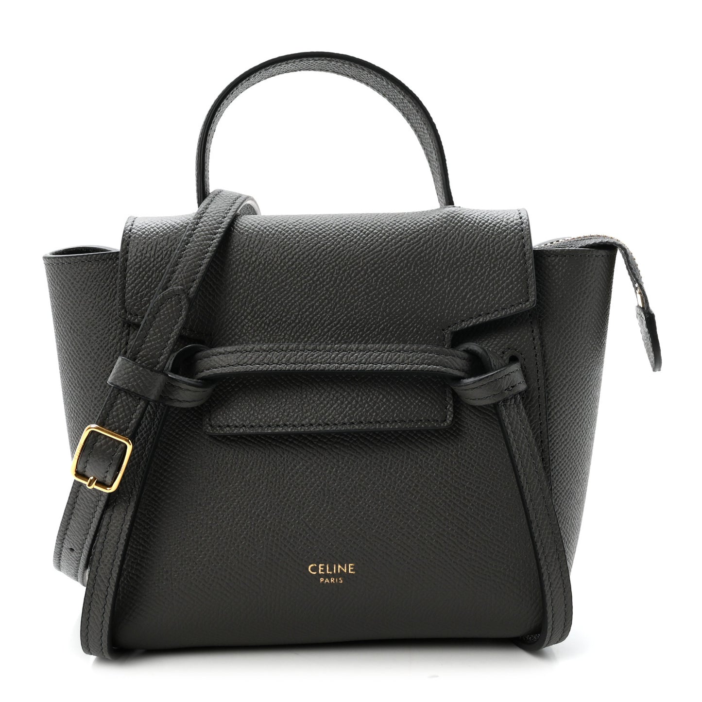 Grained Calfskin Pico Belt Bag Grey