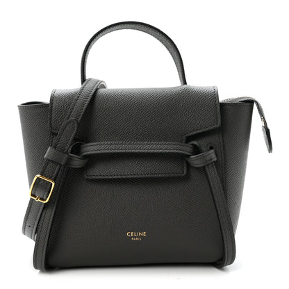 Celine Grained Calfskin Pico Belt Bag Grey 1 of 10