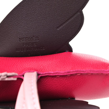 Hermes Milo Lambskin Grigri Rodeo Pegase Horse Bag Charm MM Framboise Rose Sakura Rouge Sellier 3 of 5