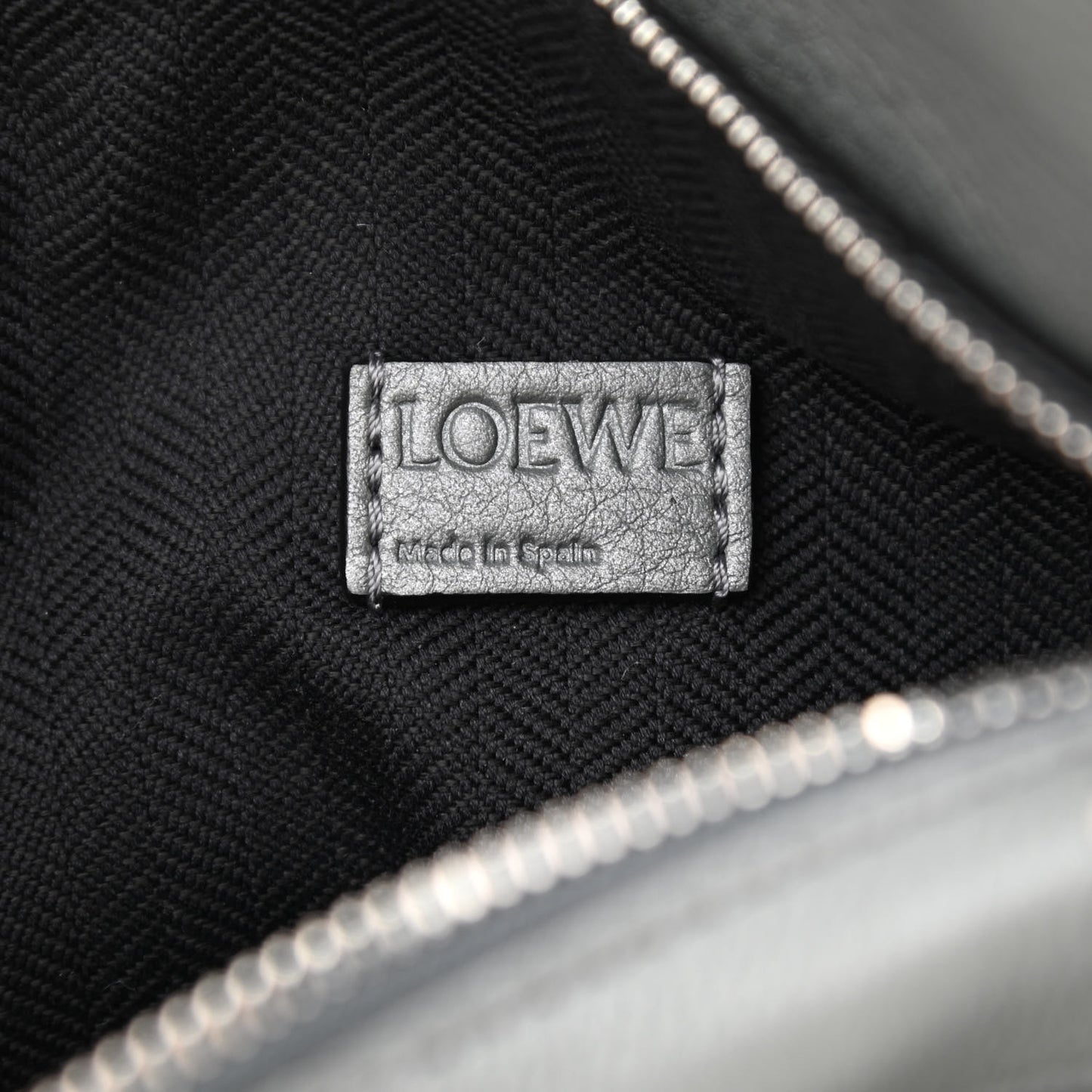 Metallic Calfskin Mini Puzzle Bag Gunmetal