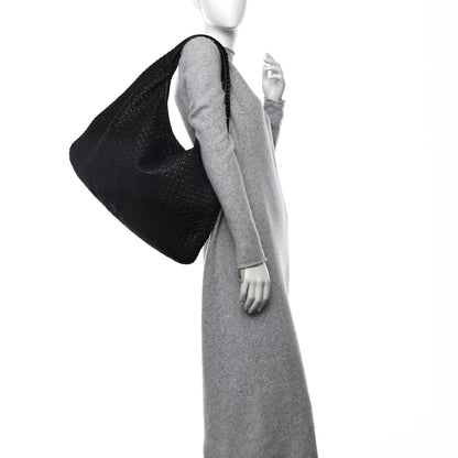 Bottega Veneta Nappa Intrecciato Weave Maxi Veneta Hobo Black 2 of 10