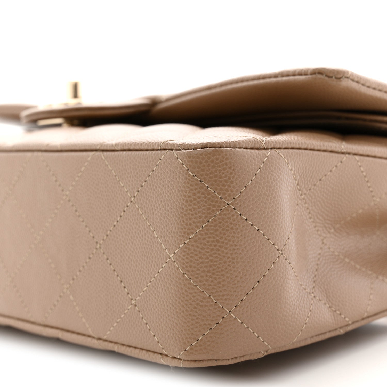 Chanel Caviar Quilted Medium Double Flap Beige 10 of 12