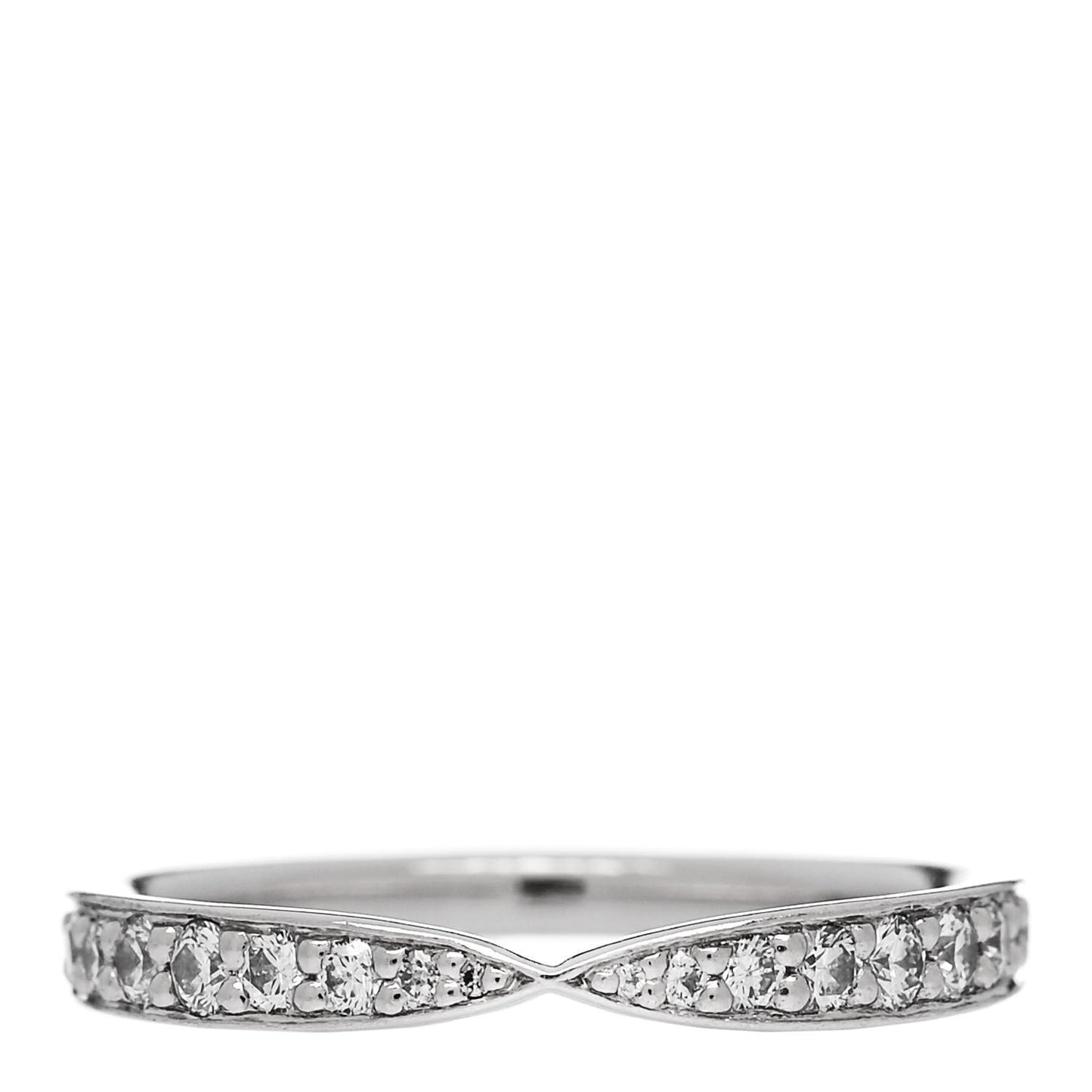 Platinum Diamond Harmony Bead Set Band Ring 49 5