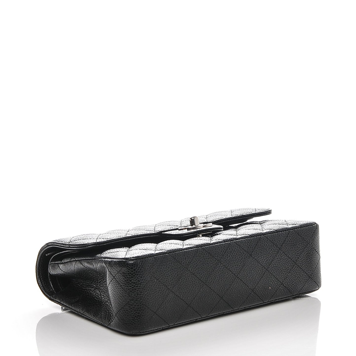 Caviar Quilted Small Double Flap Black