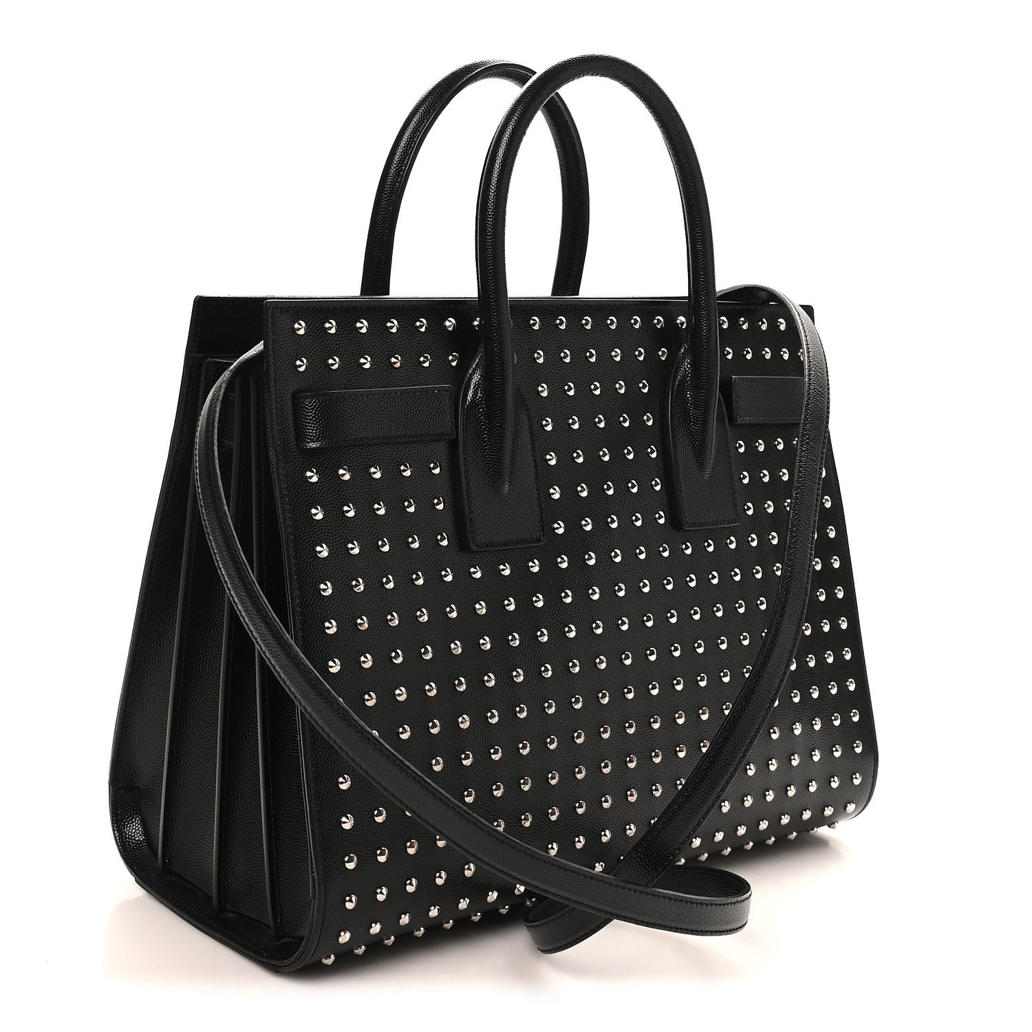 Saint Laurent Grain De Poudre Studded Nano Sac De Jour Black 3 of 10